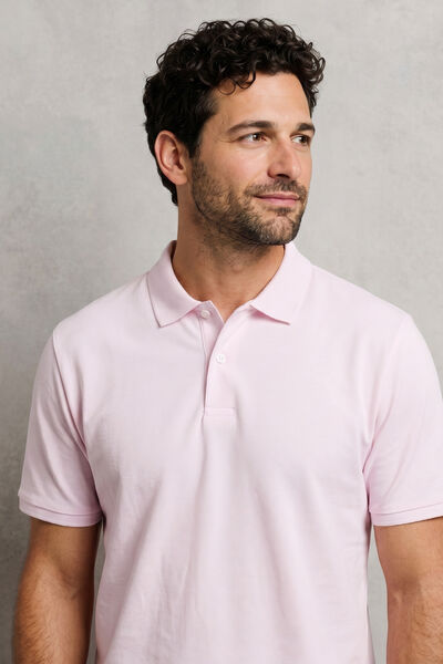 Polo manches courtes piqu&eacute; uni