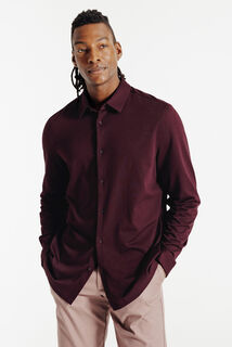 Chemise en maille coton slim