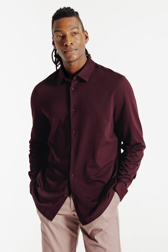 Chemise en maille coton slim