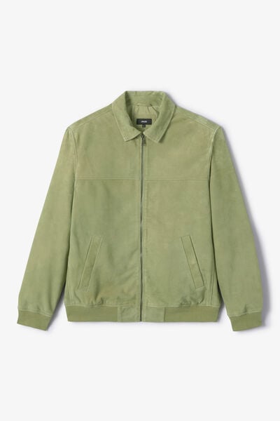 Blouson 100% cuir col chemise