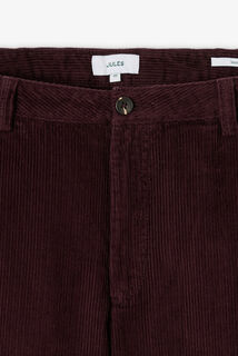 Loose fit chinobroek in fluweel