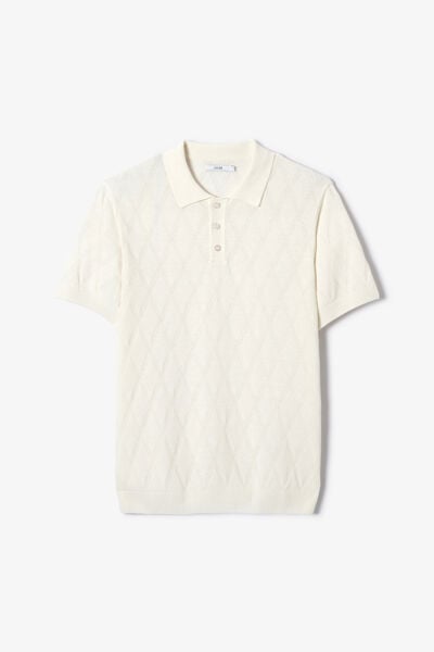 Polo en maille ajour&eacute;