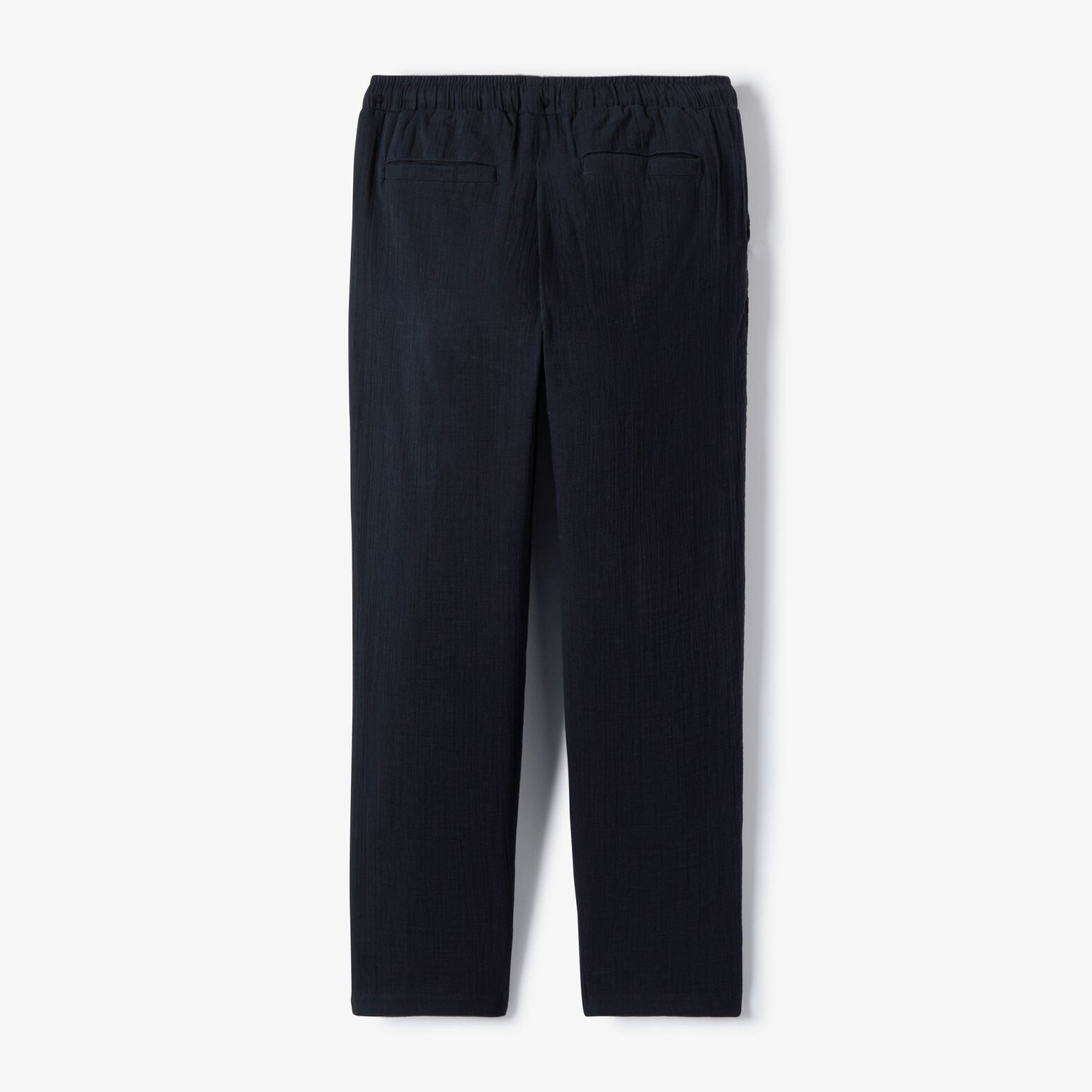 Pantalon tapered en gaze de coton