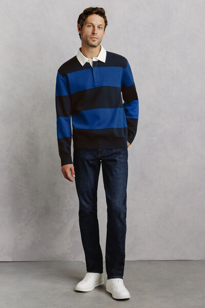 Pull col polo ray&eacute; rugby