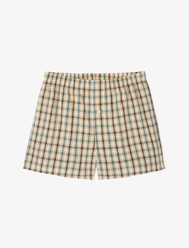 Cale&ccedil;on &agrave; carreaux en coton