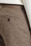 Pantalon chino slim à plis contenant de la laine