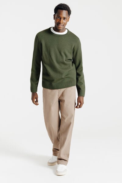 Pull laine col rond Made In France