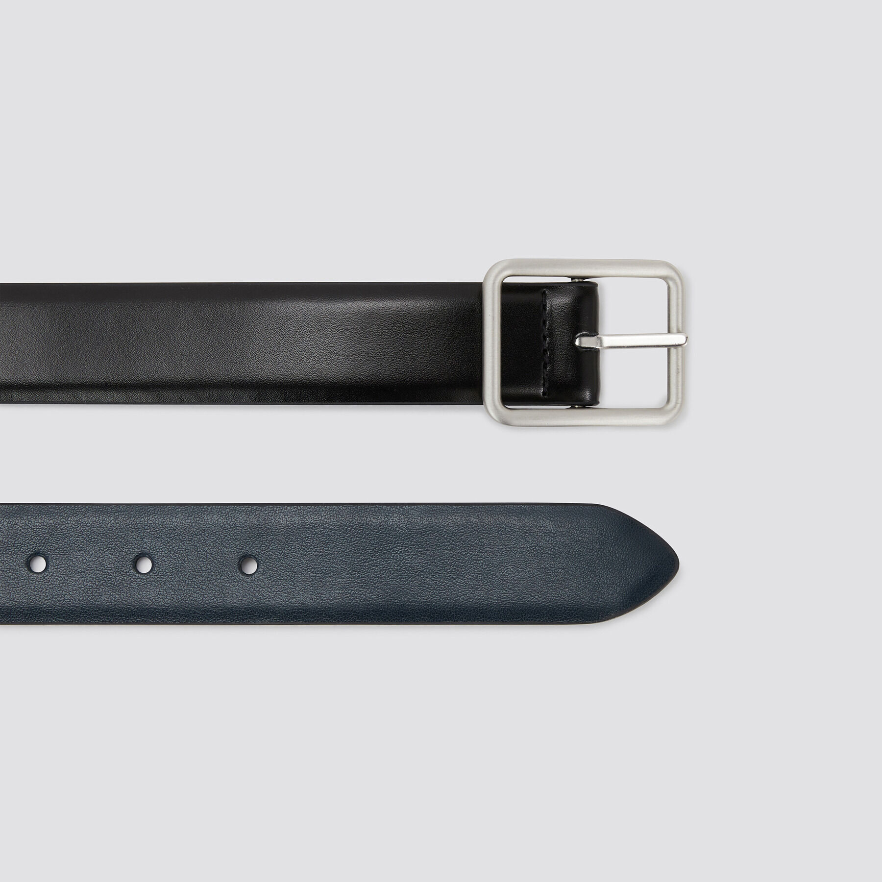 Ceinture r versible boucle Noir Jules