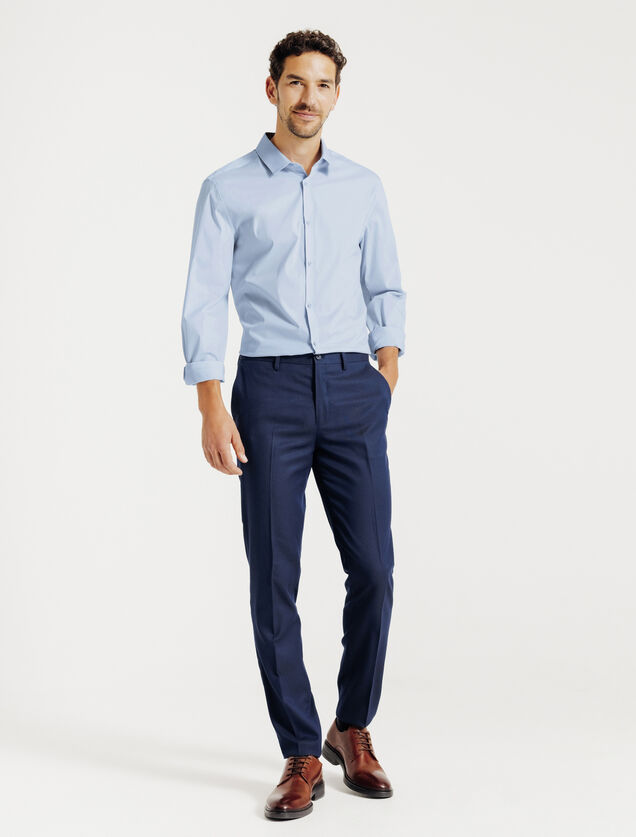 Chemise regular unie coton