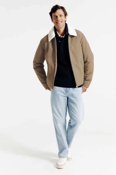 Blouson col chemise en sherpa amovible