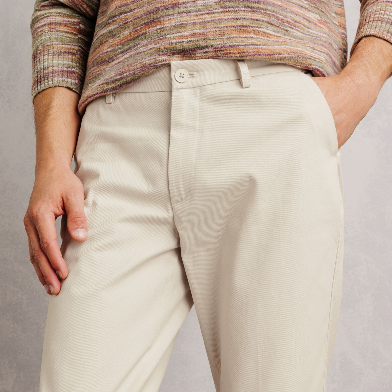 Pantalon straight twill