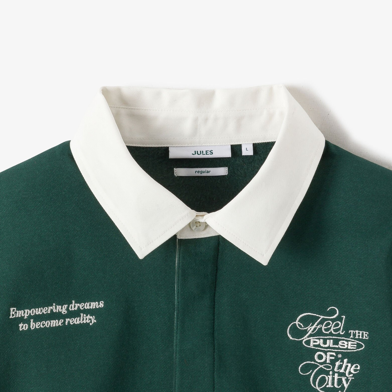 Sweater polokraag in fantasiestof