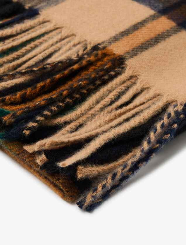 Zacht aanvoelende geruite sjaal