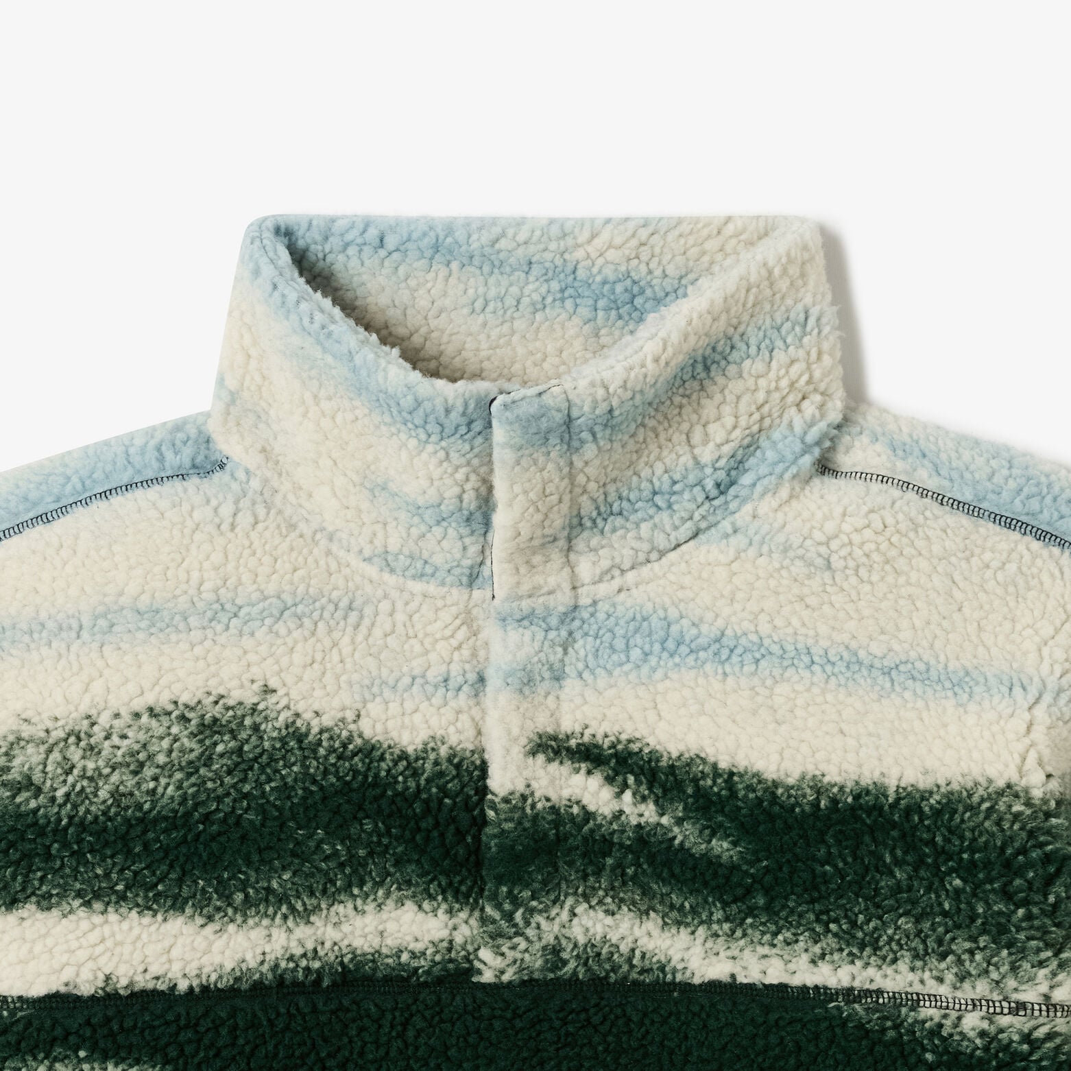 Veste col montant pressionn&eacute; en sherpa imprim&eacute;e