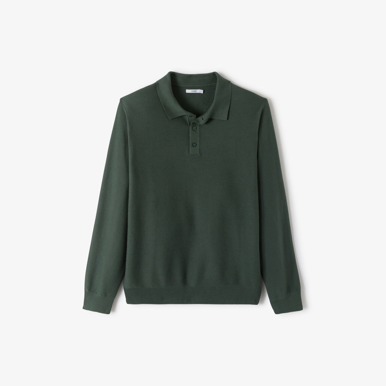 Polo en maille col boutonné jeux de points