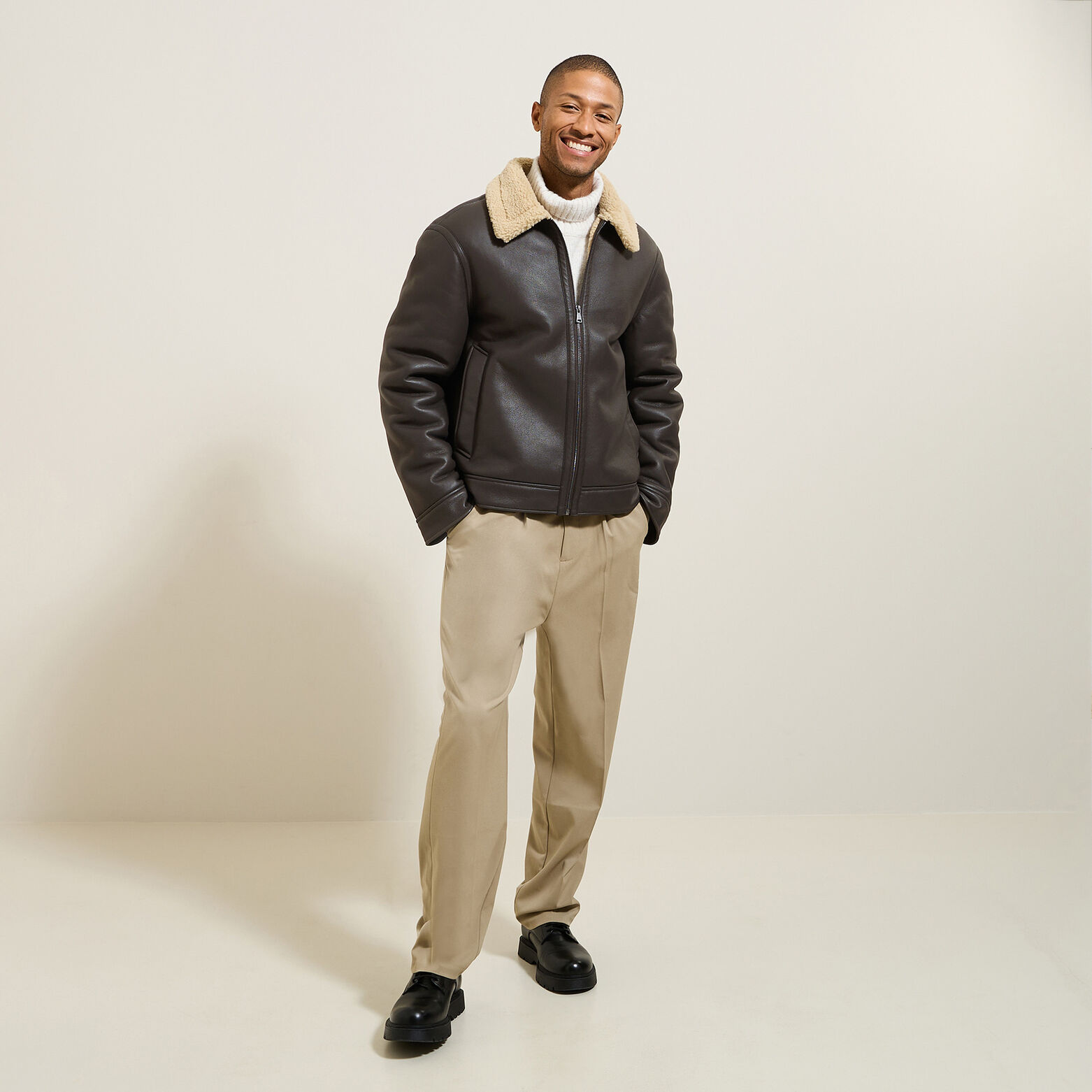 Blouson bombardier en sherpa