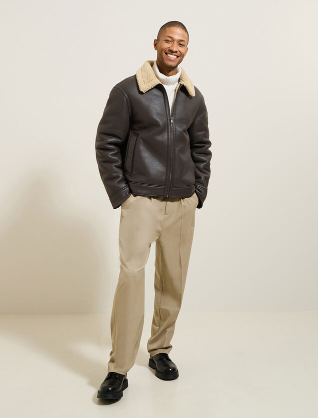 Blouson bombardier en sherpa