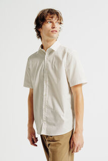 Chemisette en coton imprimé géométrique slim