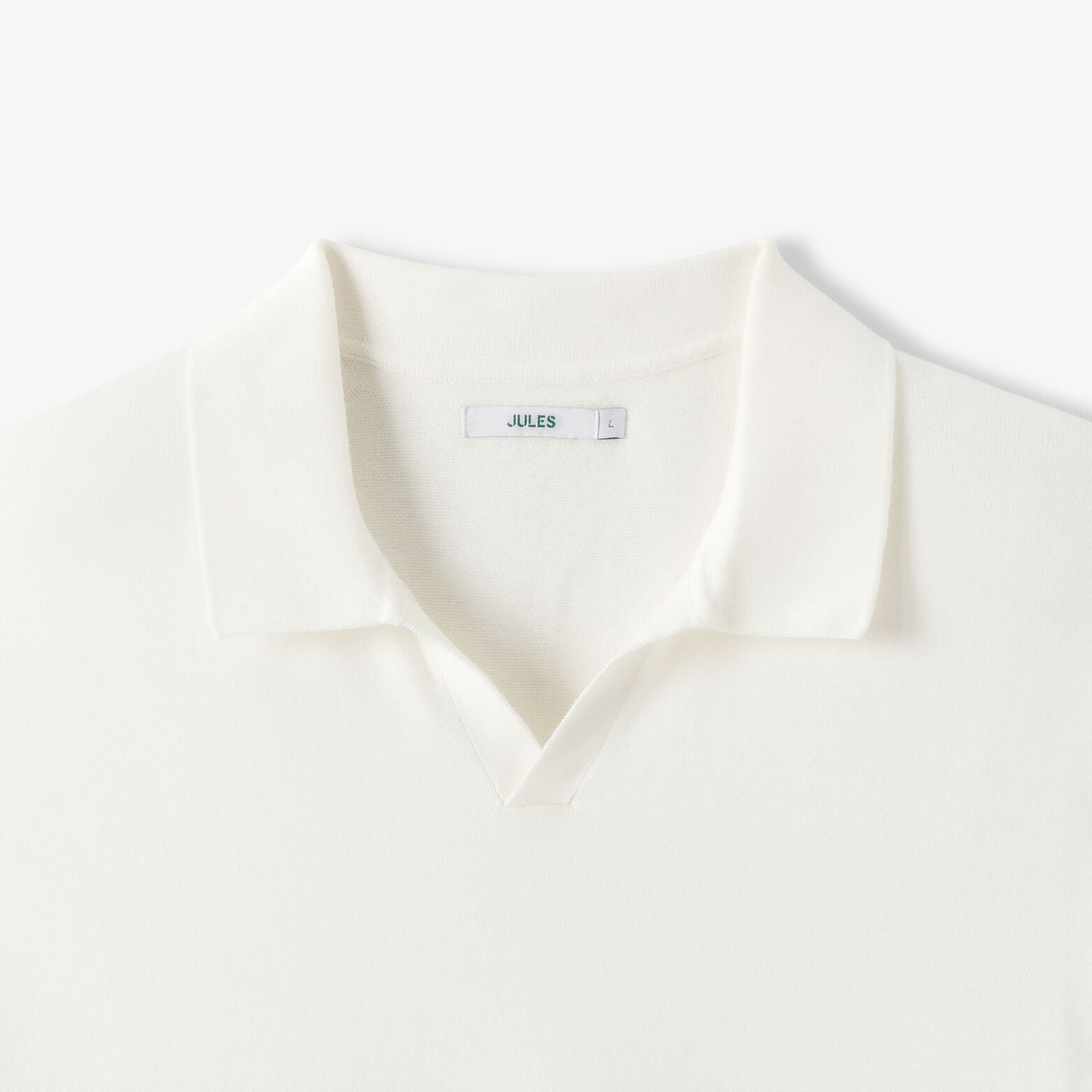 Polo en maille col resort jersey