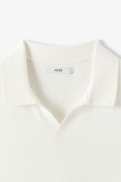 Polo en maille col resort jersey