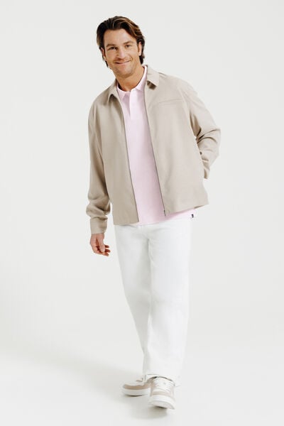 Polo manches courtes piqu&eacute; uni