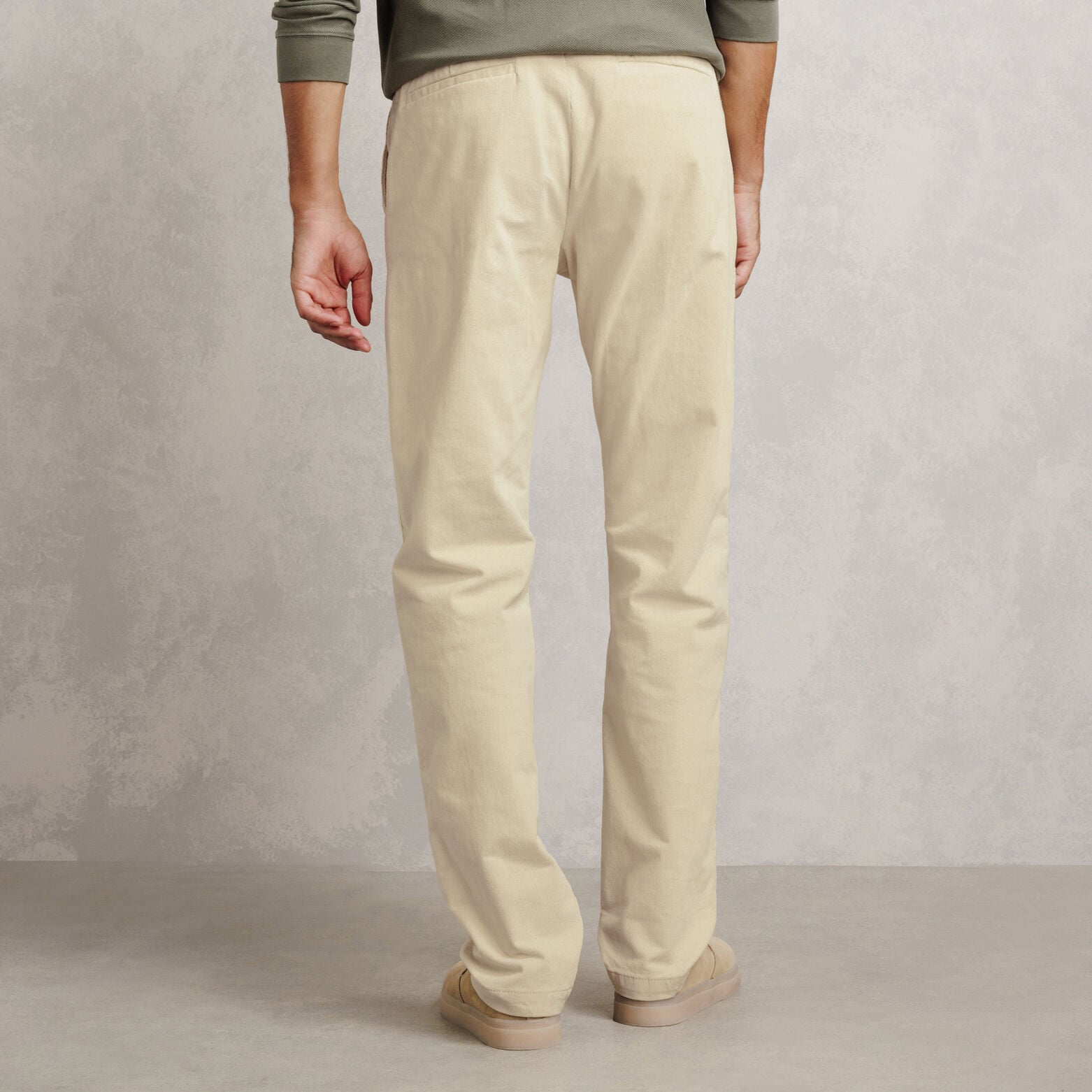 Fluwelen straight chinobroek