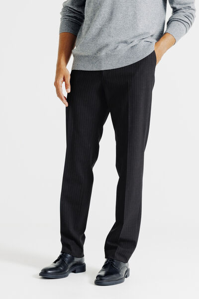 Comfort fit gestreepte kostuumbroek