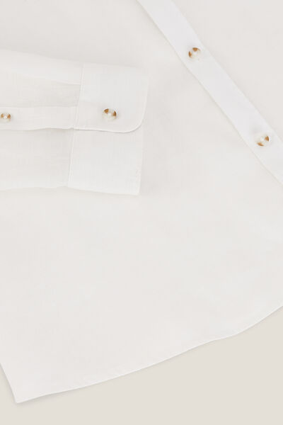 Chemise en lin col mao