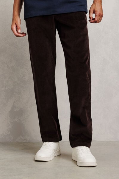 Pantalon chino straight en velours