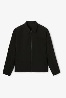 Veste zipp&eacute;e col chemise