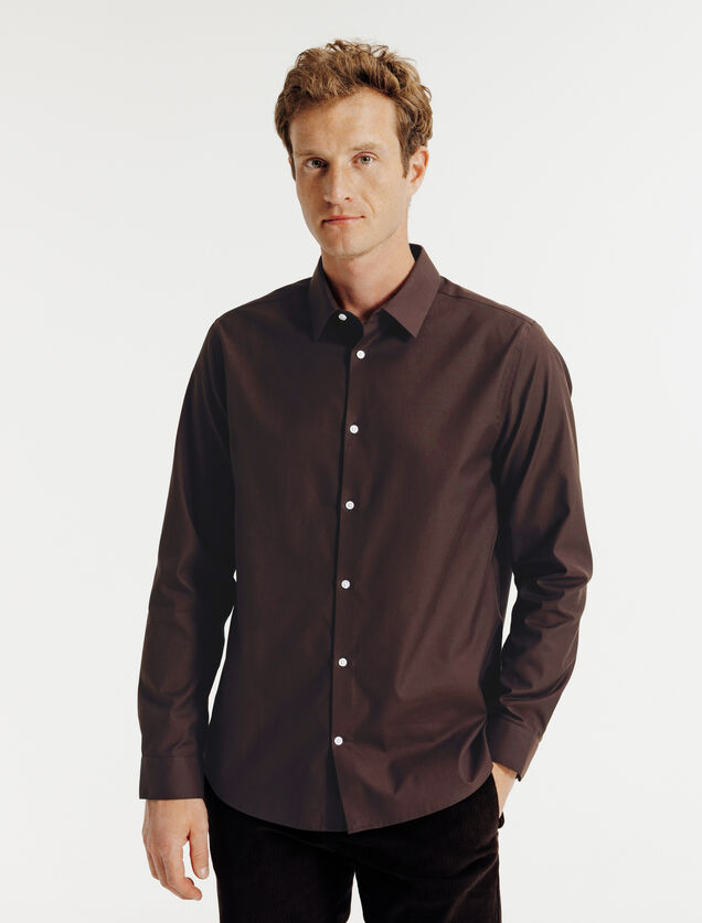 Chemise sans repassage en coton regular