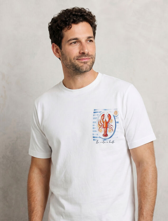 T-shirt met print voor- en achteraan