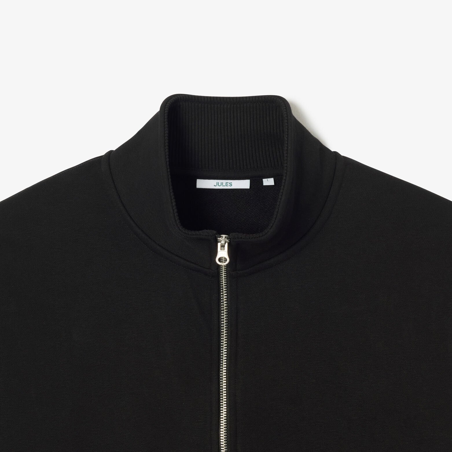 Sweat veste zipp&eacute;e col montant uni heavy weight