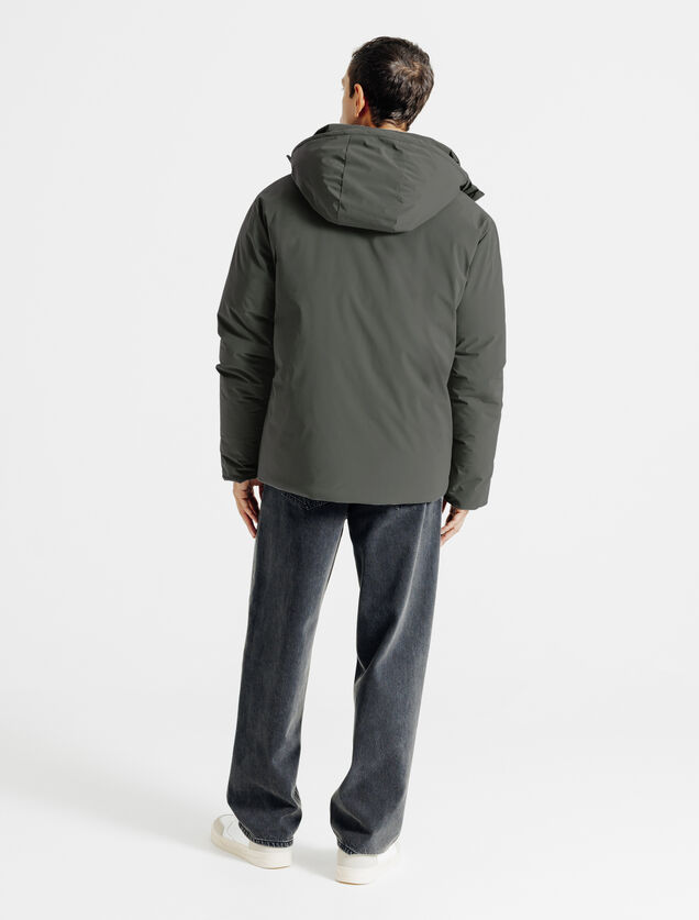 Blouson &agrave; capuche zipp&eacute;