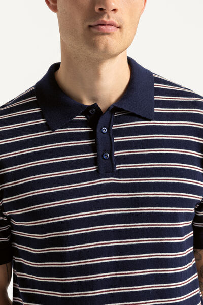Polo en maille rayures