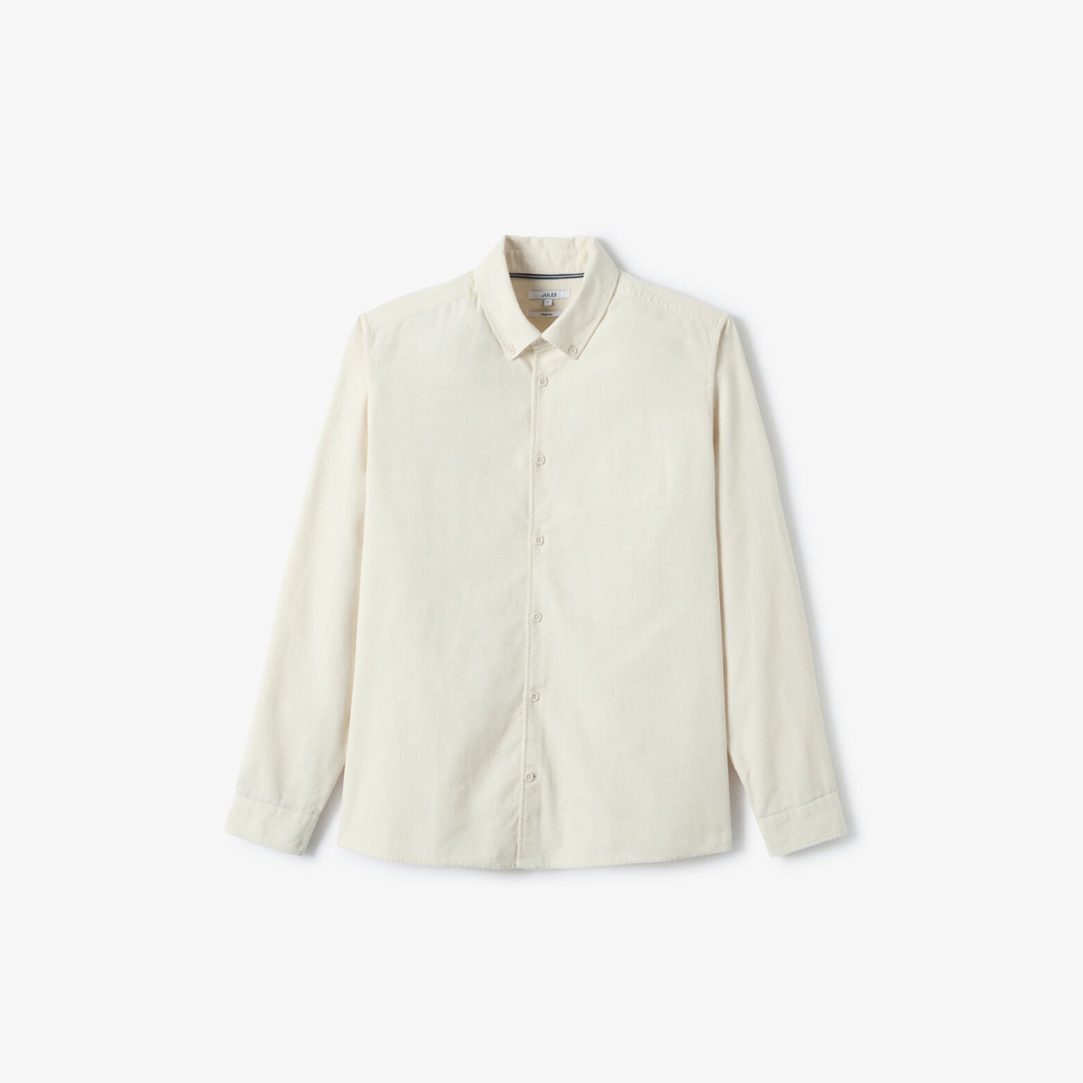 Chemise en velours c&ocirc;tel&eacute; unie 100% coton