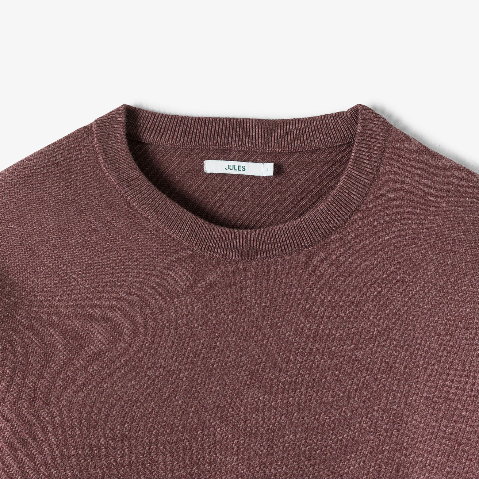 Pull col rond jeux de points fantaisie