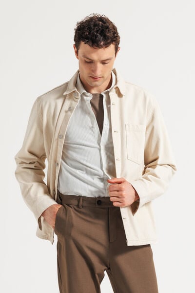 Chemise regular ray&eacute;e en coton