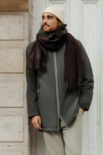 Parka longue &agrave; capuche doubl&eacute;e en sherpa