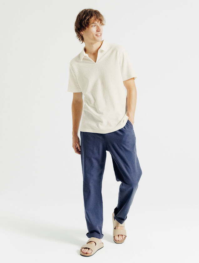 Polo manches courtes col V