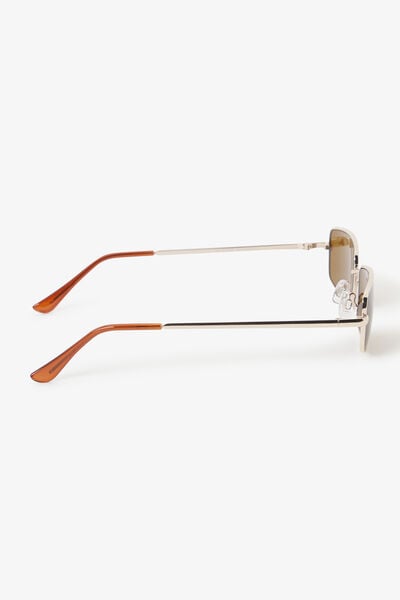 Lunettes de soleil rectangulaires en m&eacute;tal