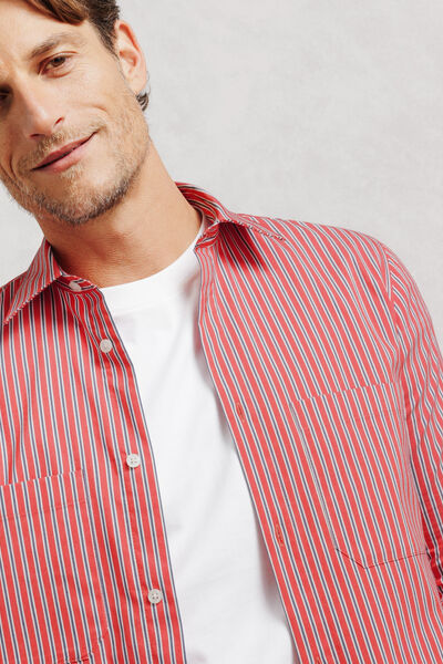 Chemise 100% coton regular ray&eacute;e