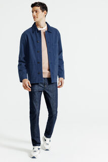 Vest, hemdskraag in ribfluweel met knopen