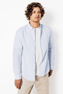 Chemise oxford en coton rayée
