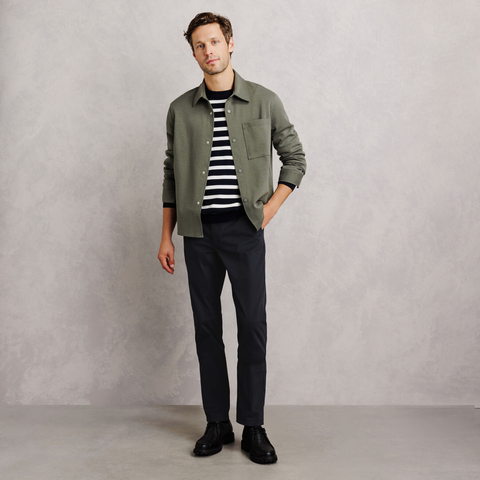 Pantalon straight twill