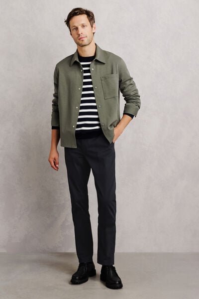 Pantalon straight twill