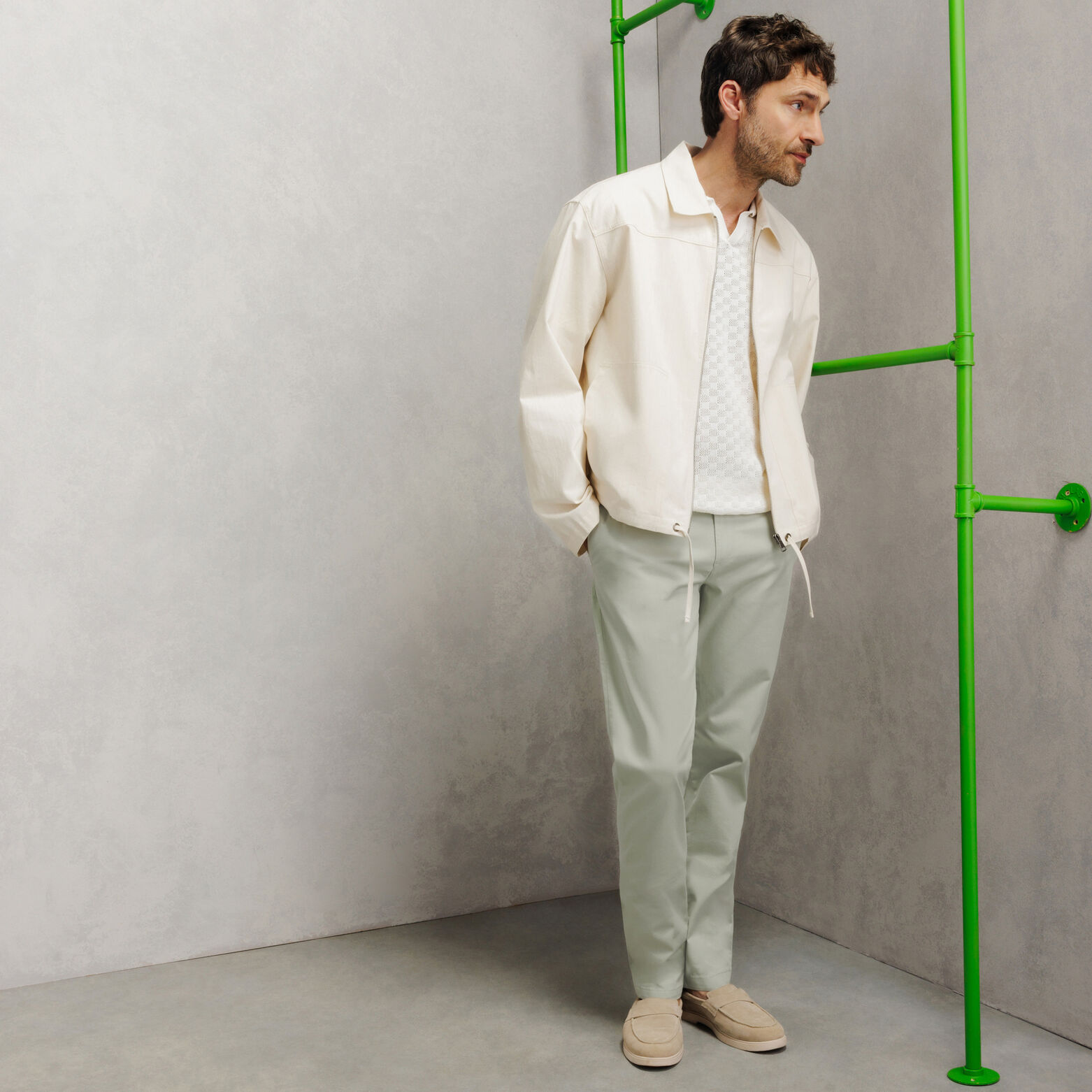 Slim chino broek