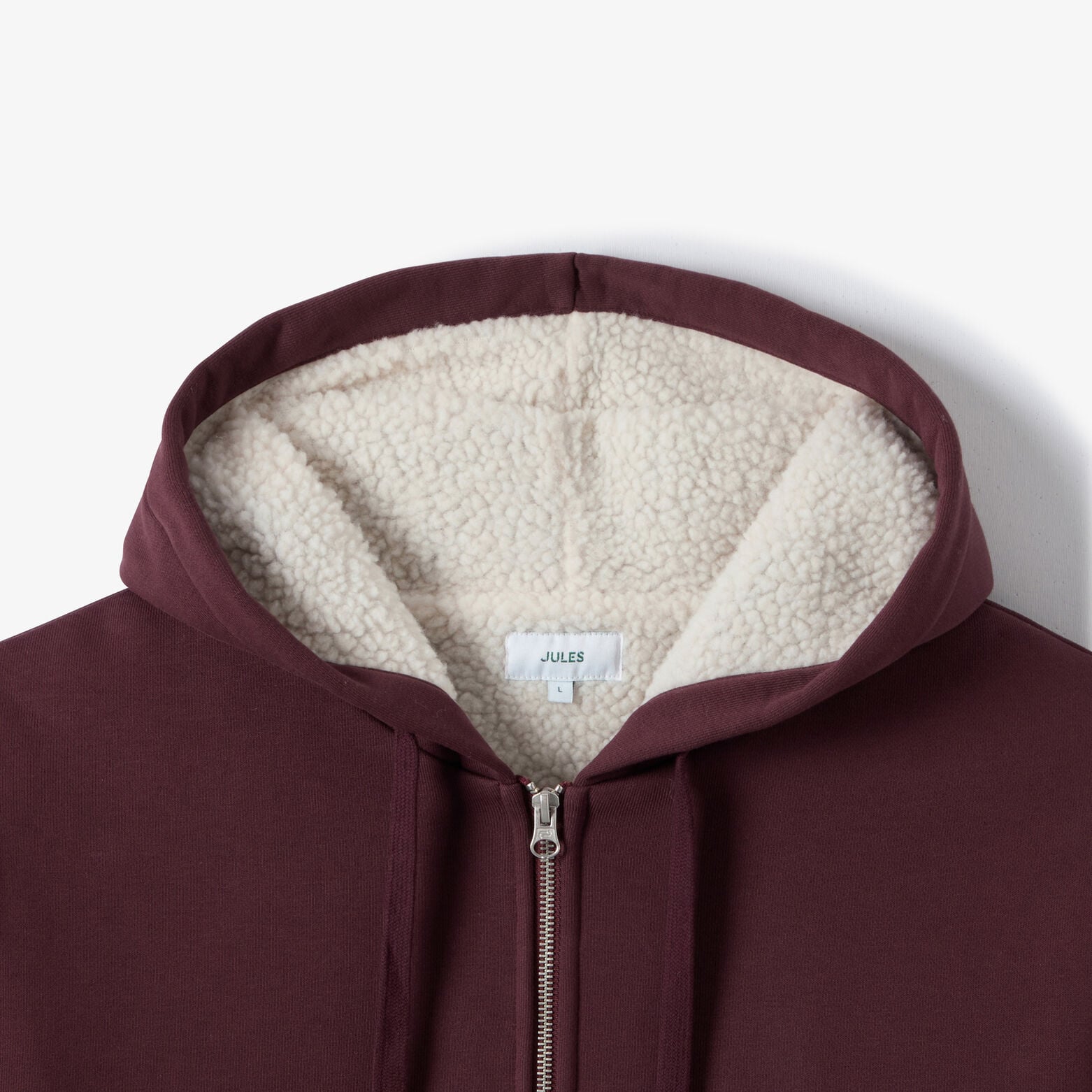 Sweat &agrave; capuche zipp&eacute; doubl&eacute; sherpa