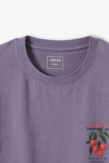 T-shirt met Japanse print voor- en achteraan