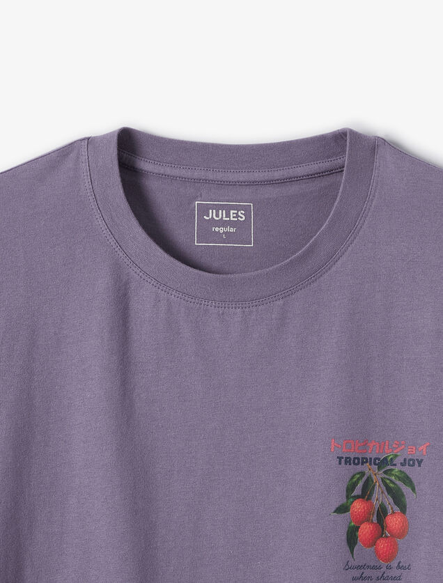 T-shirt met Japanse print voor- en achteraan